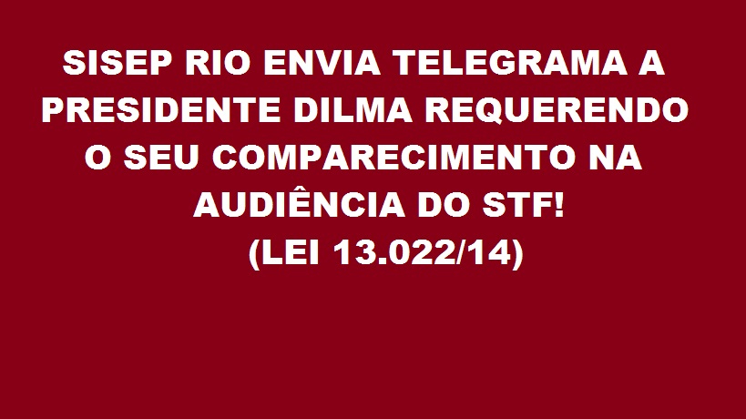 SISEP RIO TELEGRAMA DILMA
